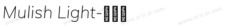 Mulish Light字体转换
